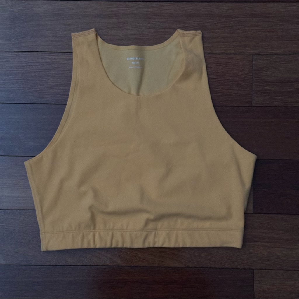 Rei- Cropped Tank Top Racerback - Bright Orange